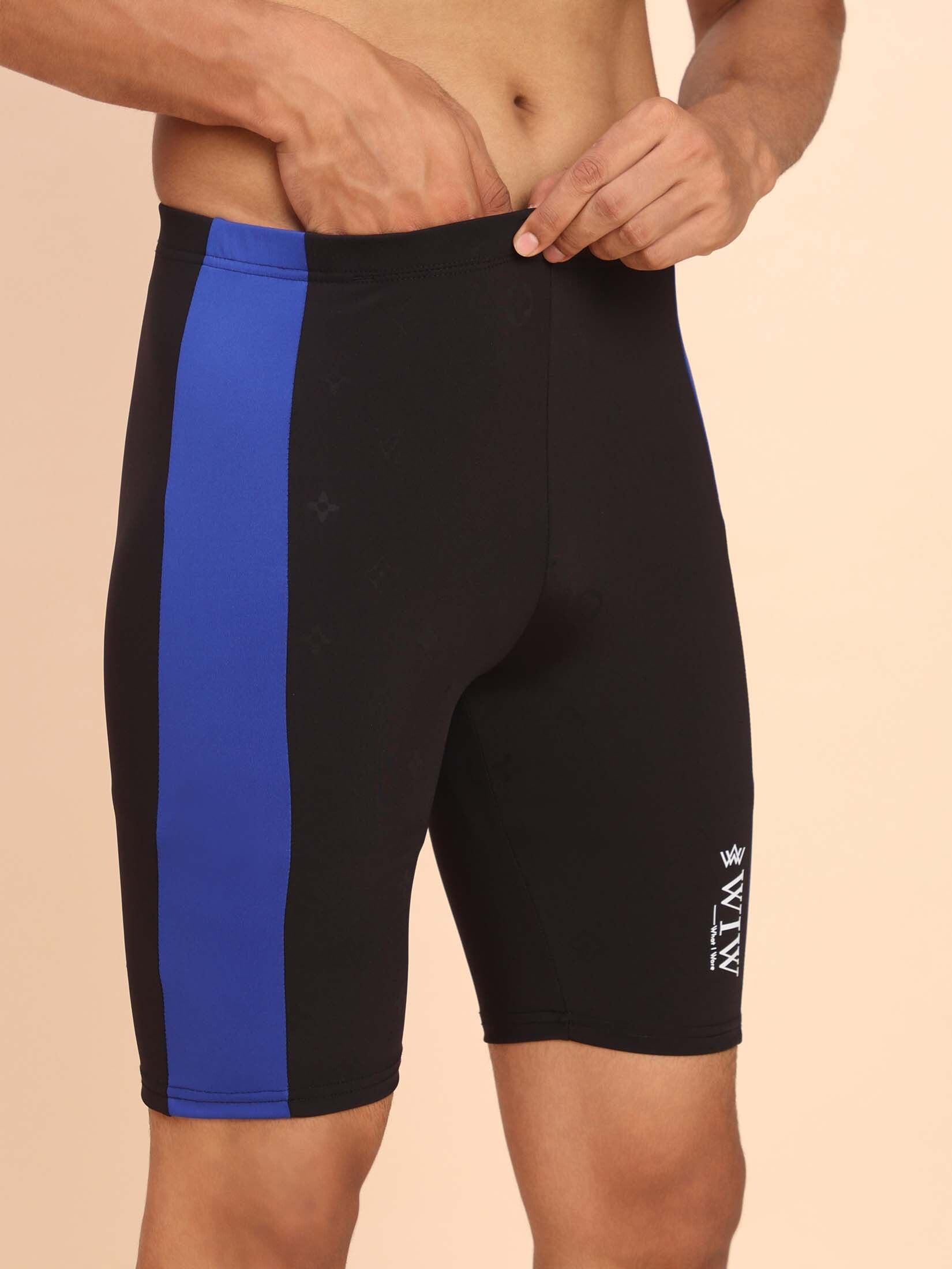 Quick Dry printed swimwear jammer for men,Swim Shorts for Training, Racing Printed Men Swim Bottom Black Swimsuit