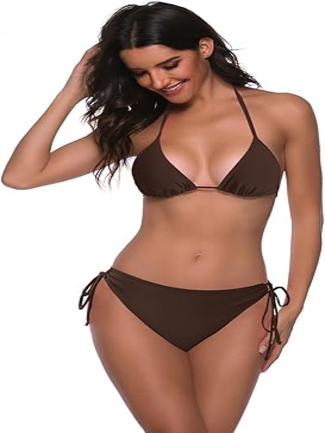 Woven Women Bikini Brown Swimsuit-image-48