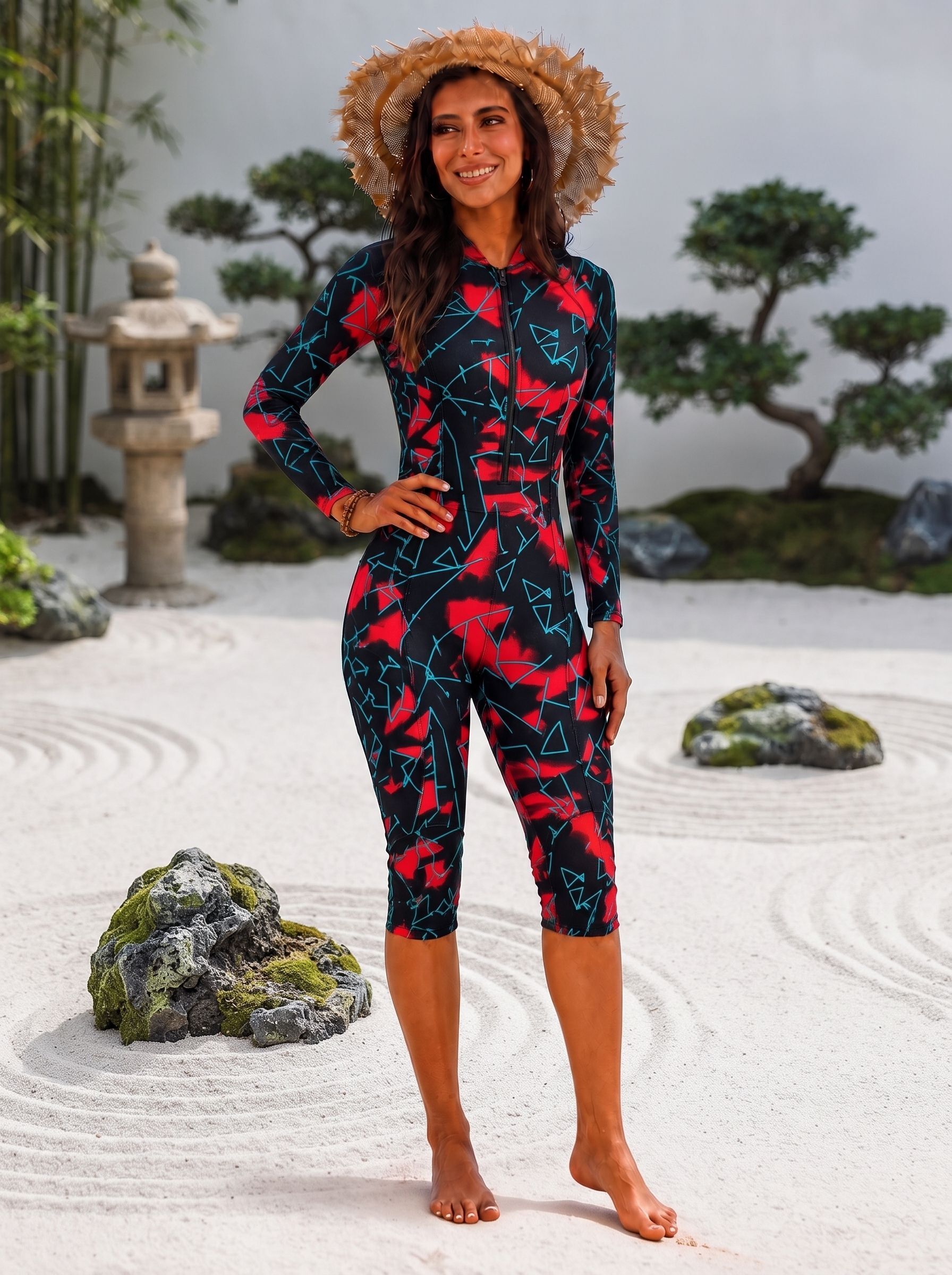 Solid Women Swim-dress Red Swimsuit-image-43
