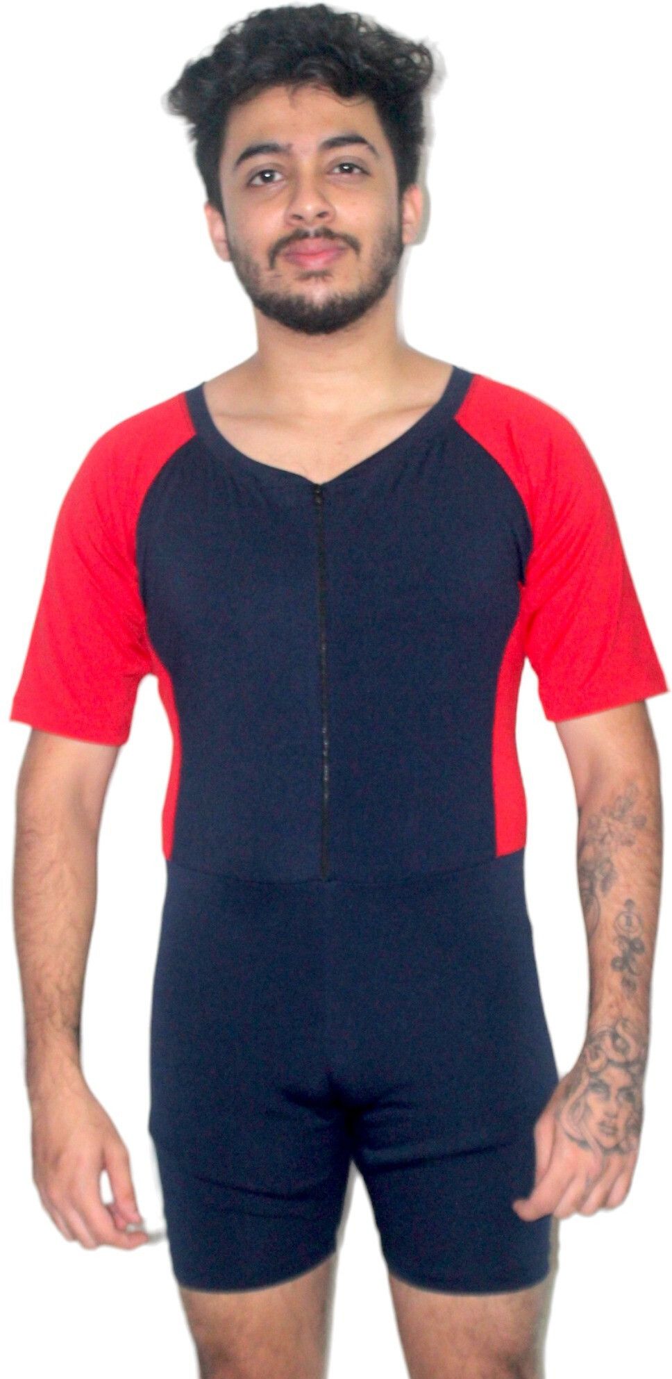 aqua holic Self Design Men Blue Swimsuit-picture-23