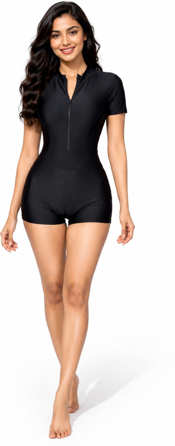 DEV SWI Solid Women Swim-dress Black Swimsuit-image-41