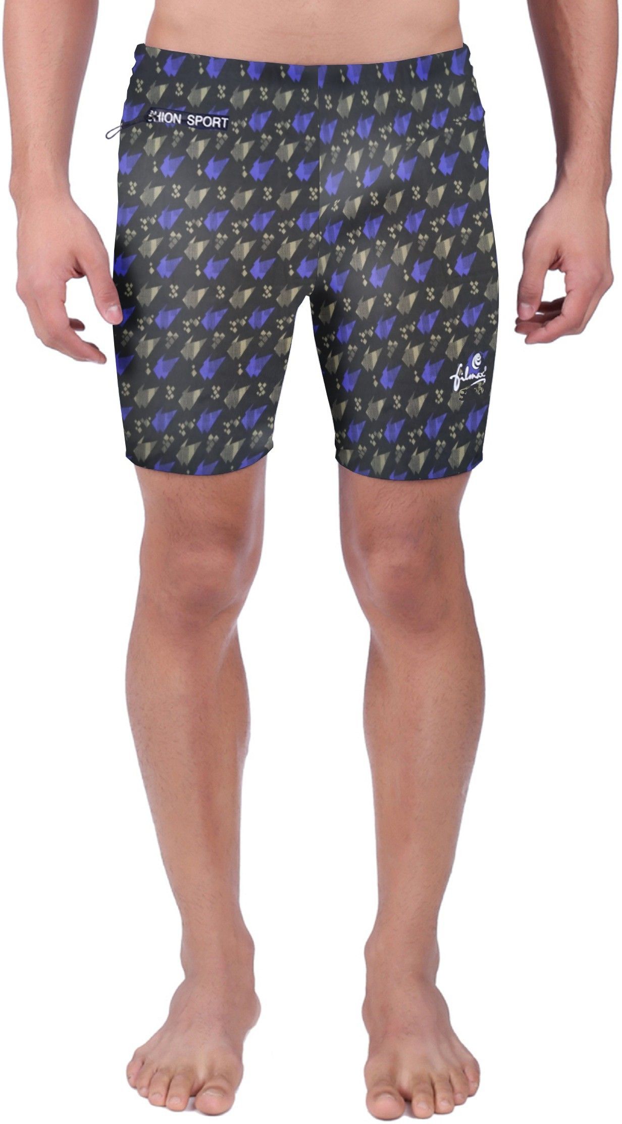 filmax® originals Geomatric Swim Jammer Printed Men Swim Bottom Blue Swimsuit-picture-39