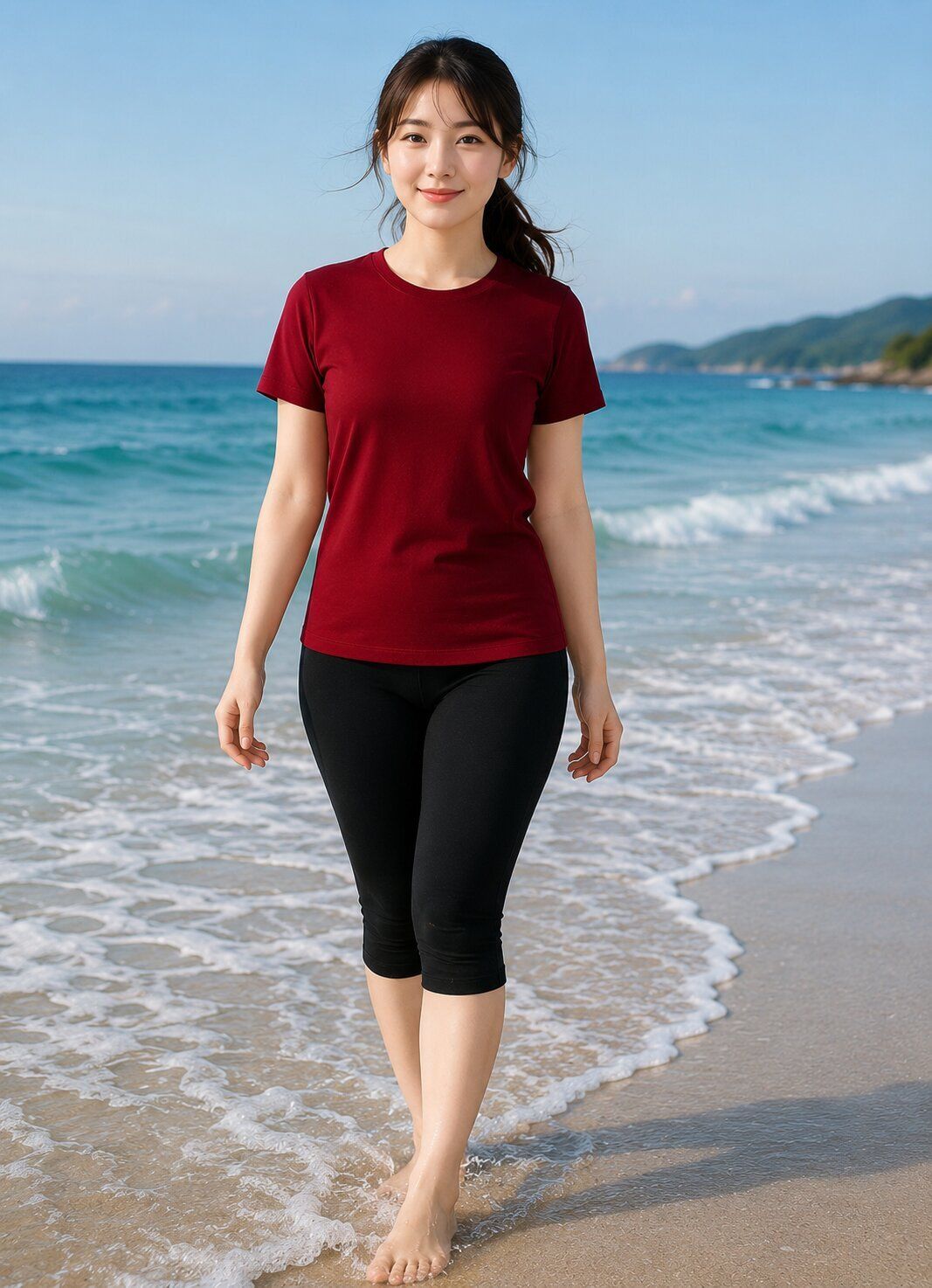 poojaenterprise Solid Women Swim-dress Maroon Swimsuit-picture-9