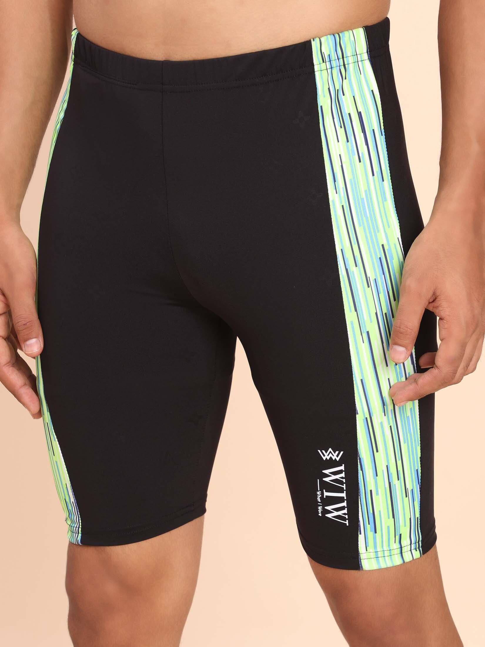 Quick Dry printed swimwear jammer for men,Swim Shorts for Training, Racing Printed Men Swim Bottom Green Swimsuit-image-24