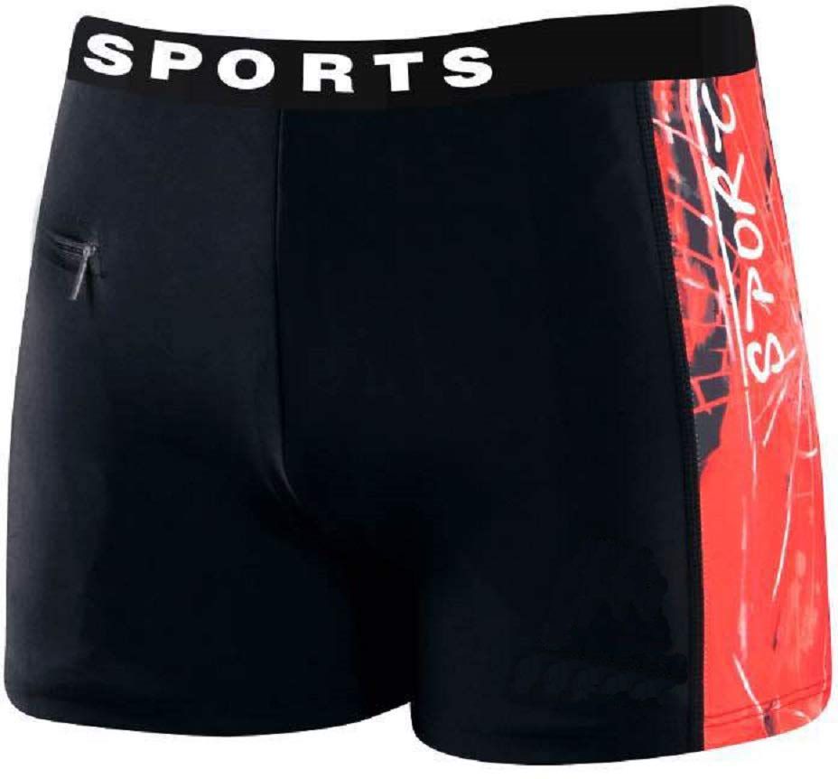 Printed Men Black Swimsuit