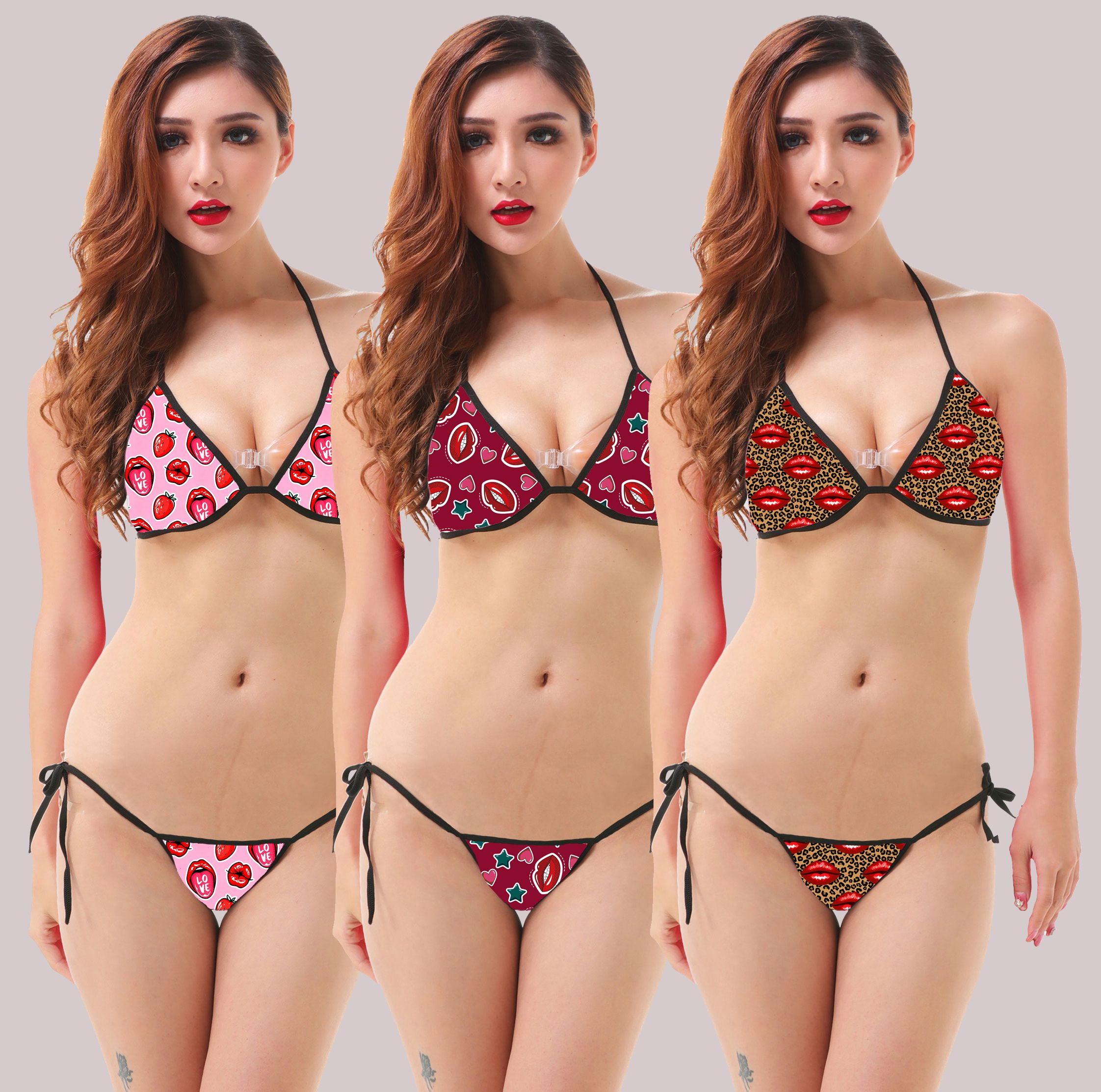 Printed Women Bikini Multicolor Swimsuit-image-42