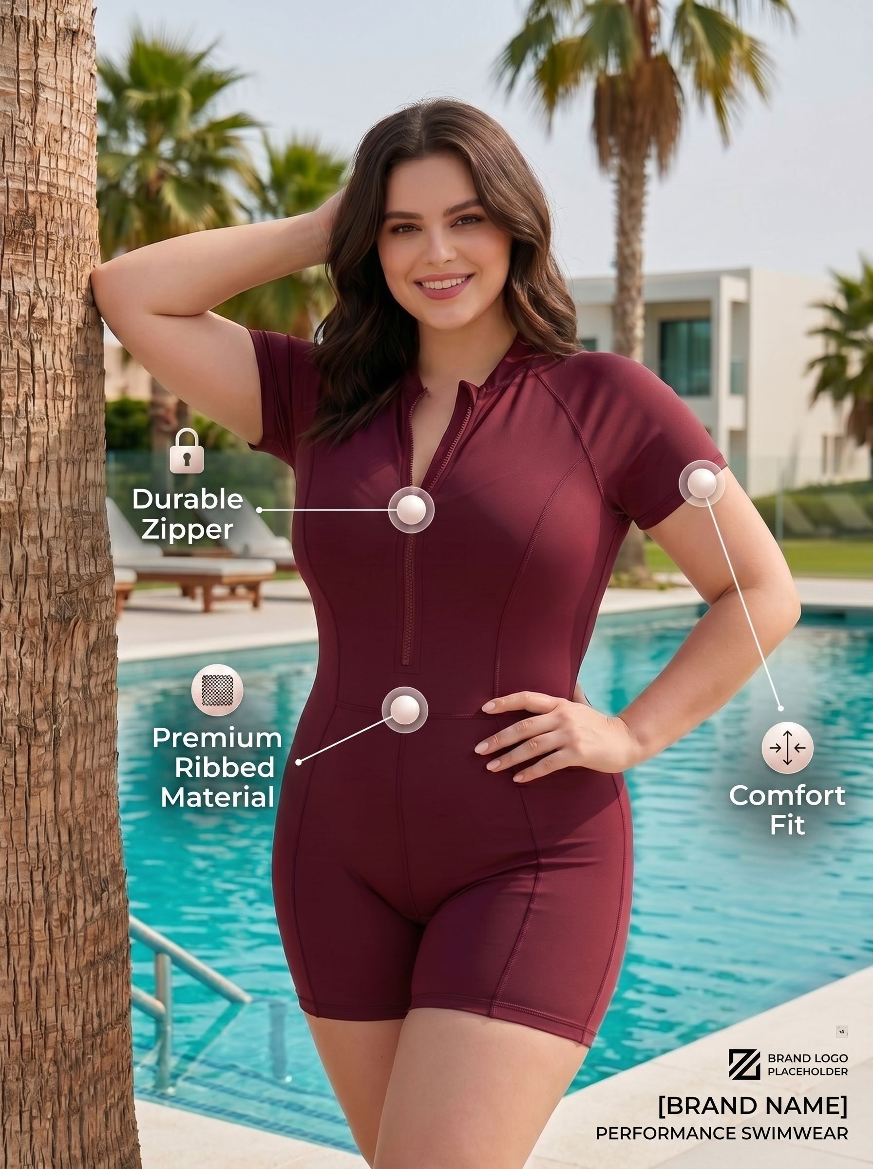 the klowt co Solid Women Maroon Swimsuit-picture-26