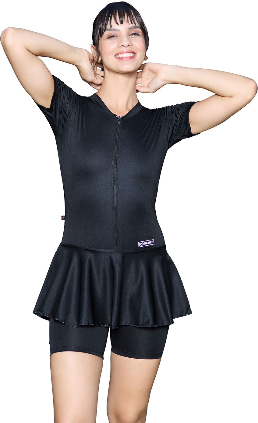 Solid Women Swim-dress Black Swimsuit-image-27