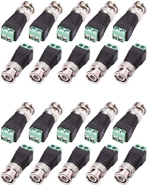 RuhZa CCTV Surveillance Cameras, Coaxial/Cat5/Cat6 Gold-Plated Pin Camera Sync Terminal Adapter-picture-13
