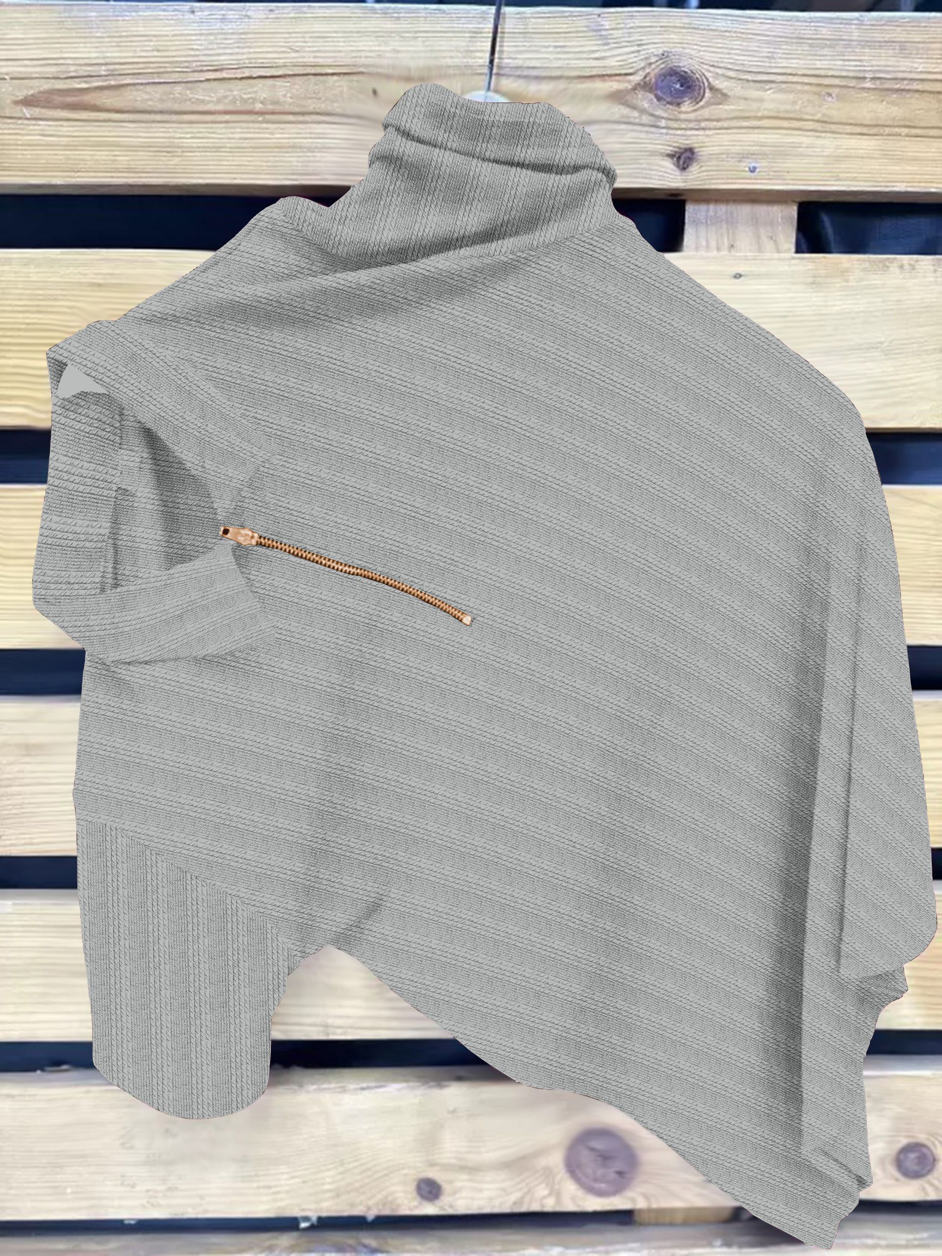 combraided Men Self Design Polo Neck Polycotton Grey T-Shirt-picture-17