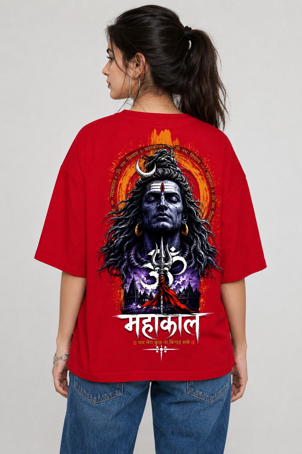 snazzory Women Graphic Print Round Neck Pure Cotton Red T-Shirt-picture-16