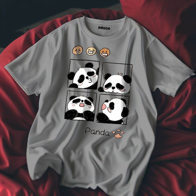 Women Printed Round Neck Cotton Blend Grey T-Shirt-image-47