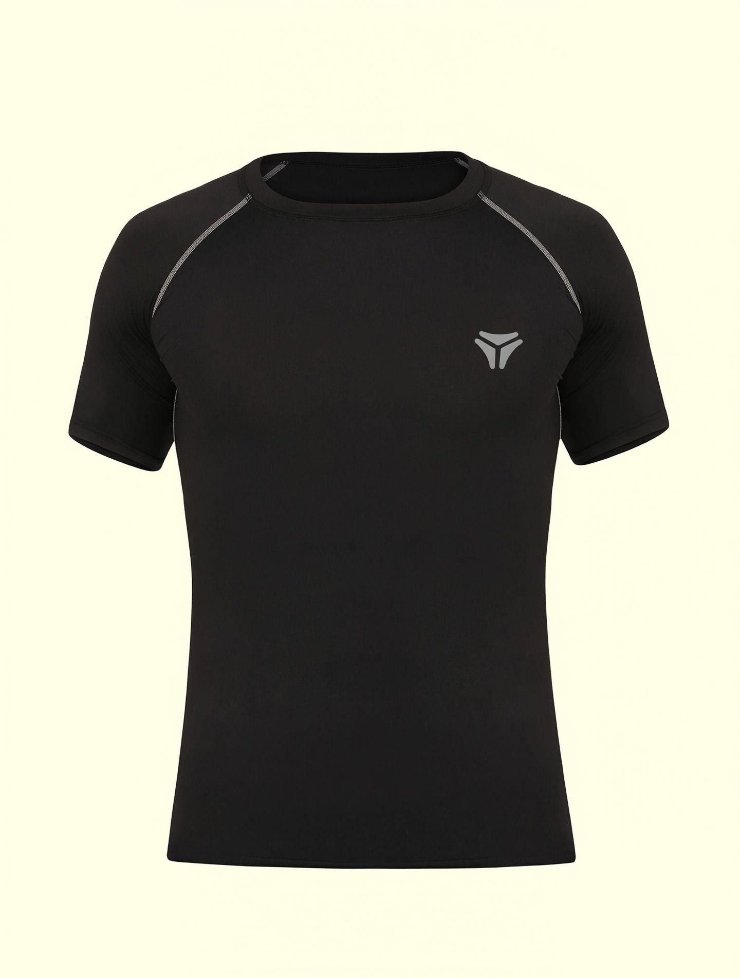 kyk Men Solid Round Neck Polyester Black T-Shirt-picture-11