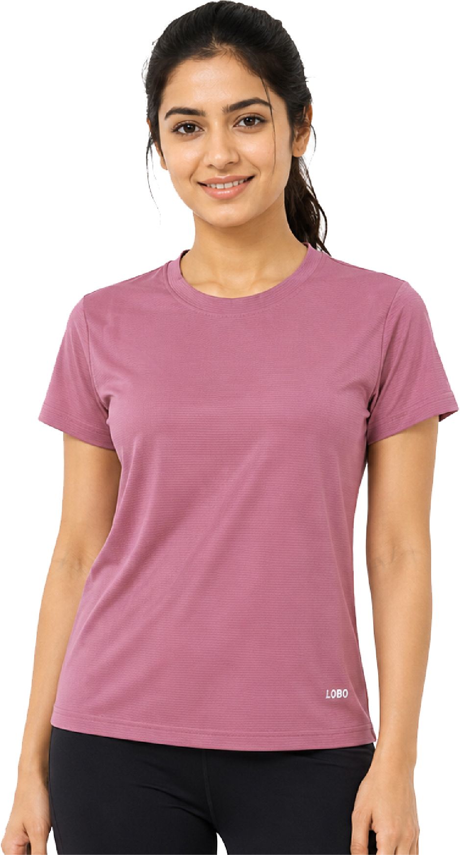Women Printed Round Neck Polyester Pink T-Shirt-image-14