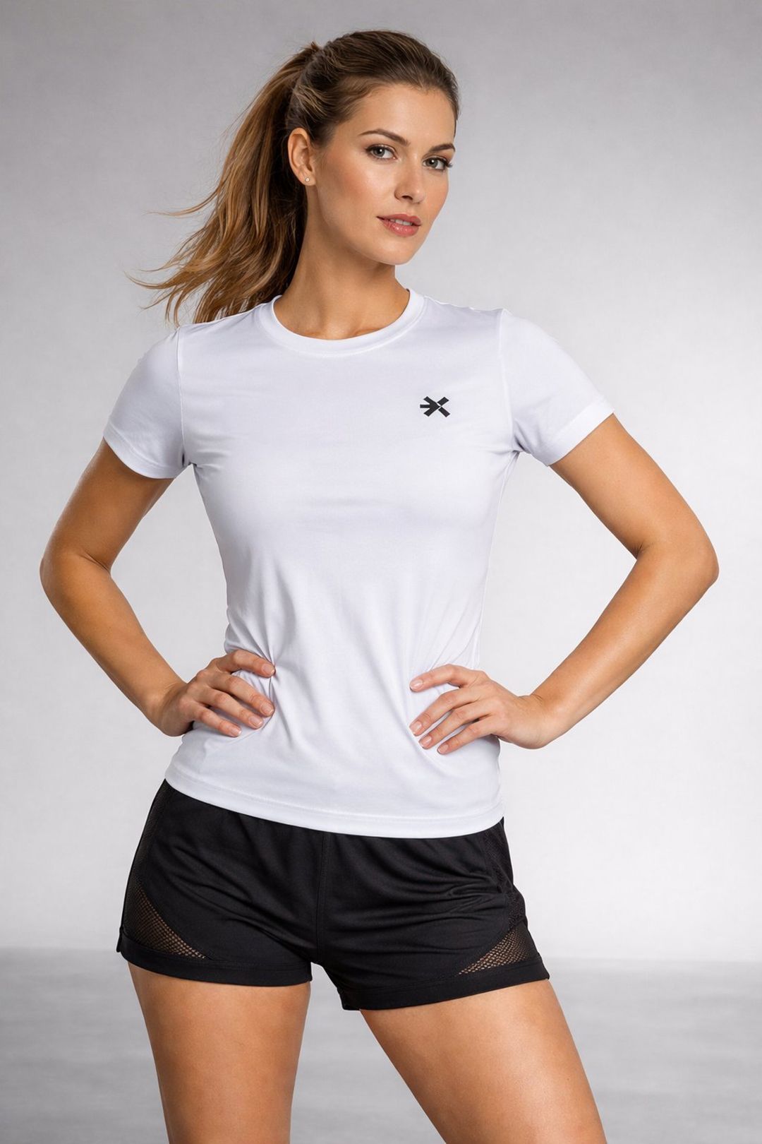 Women Solid Round Neck Polyester White T-Shirt-image-44