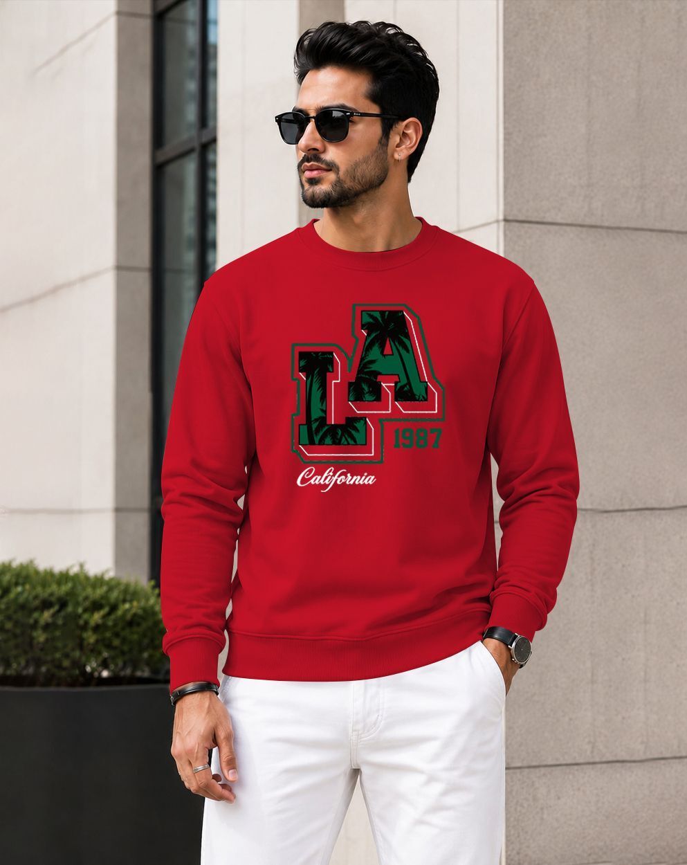Men Printed, Geometric Print Round Neck Reversible Pure Cotton Red T-Shirt-image-28