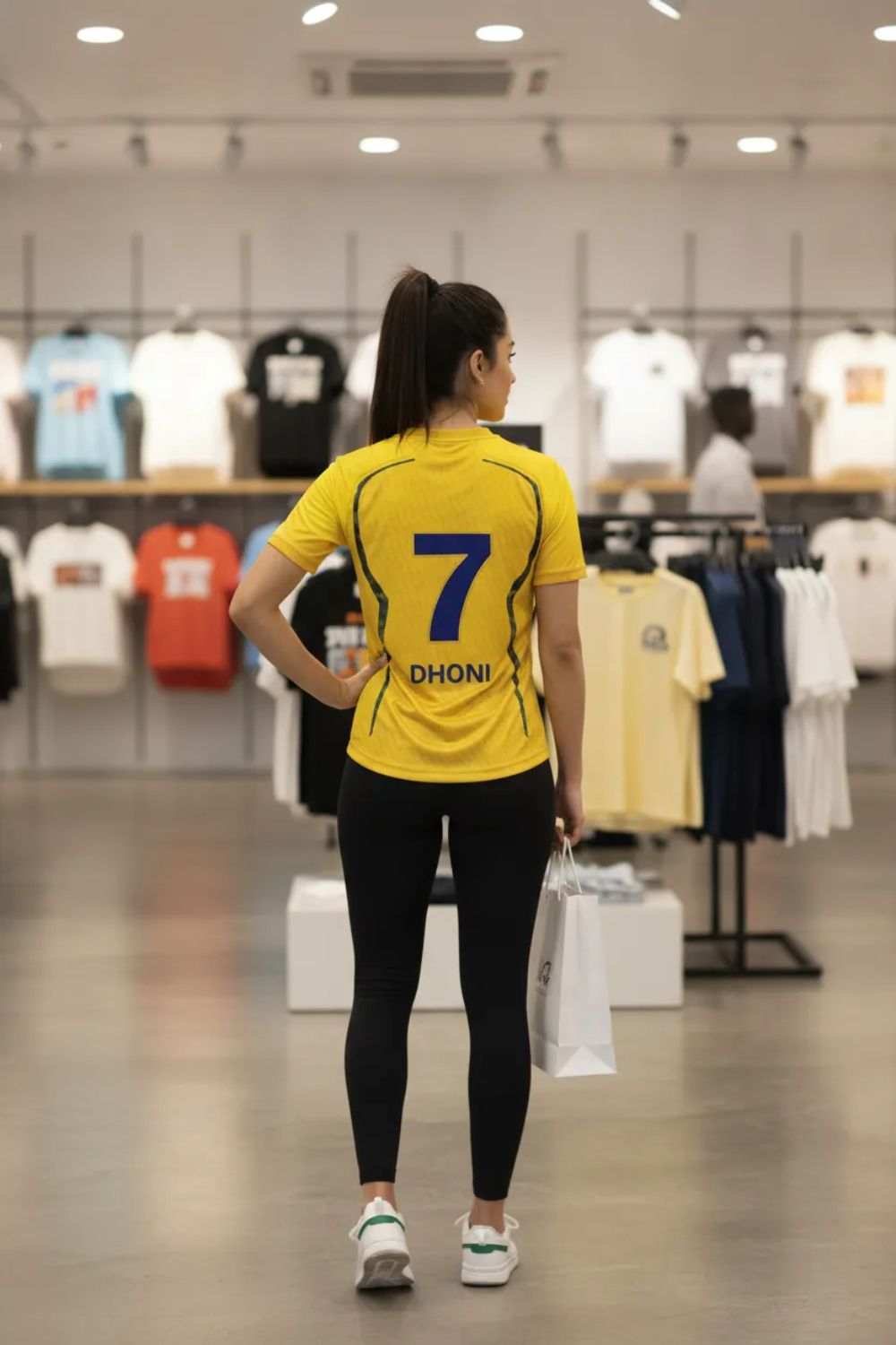 shanvi Women Graphic Print Round Neck Polycotton Yellow T-Shirt-picture-16