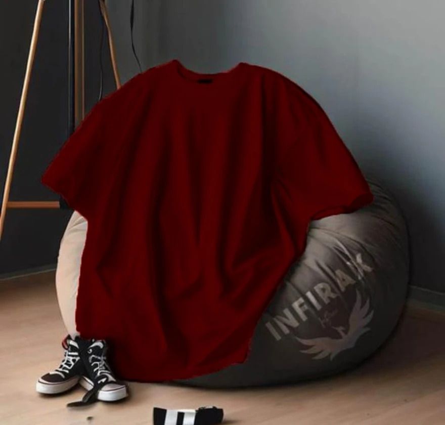 lcyflame Women Solid Round Neck Polycotton Maroon T-Shirt-picture-14