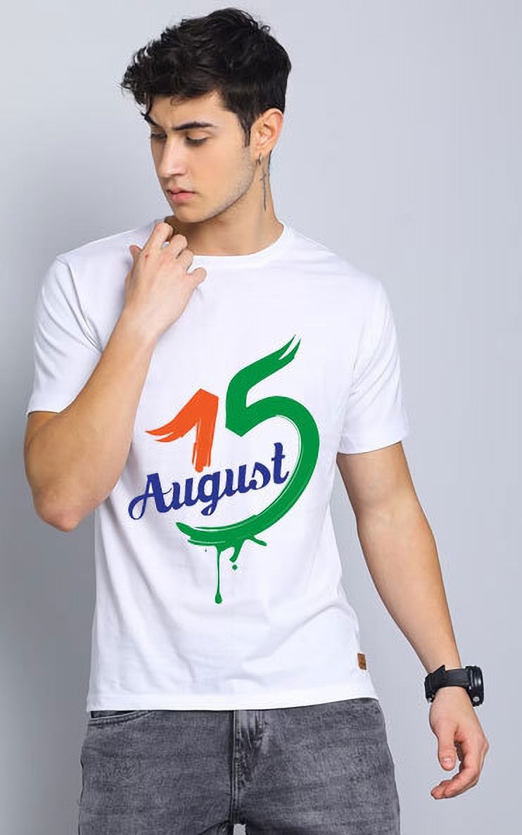 Men Typography Round Neck Cotton Blend White T-Shirt-image-26