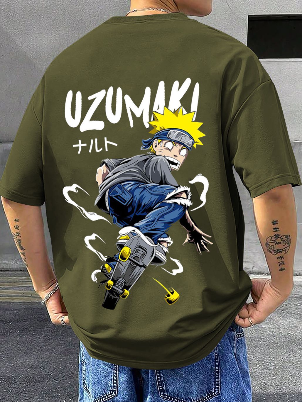 eyetrendz Men Graphic Print Round Neck Cotton Blend Green T-Shirt-picture-13