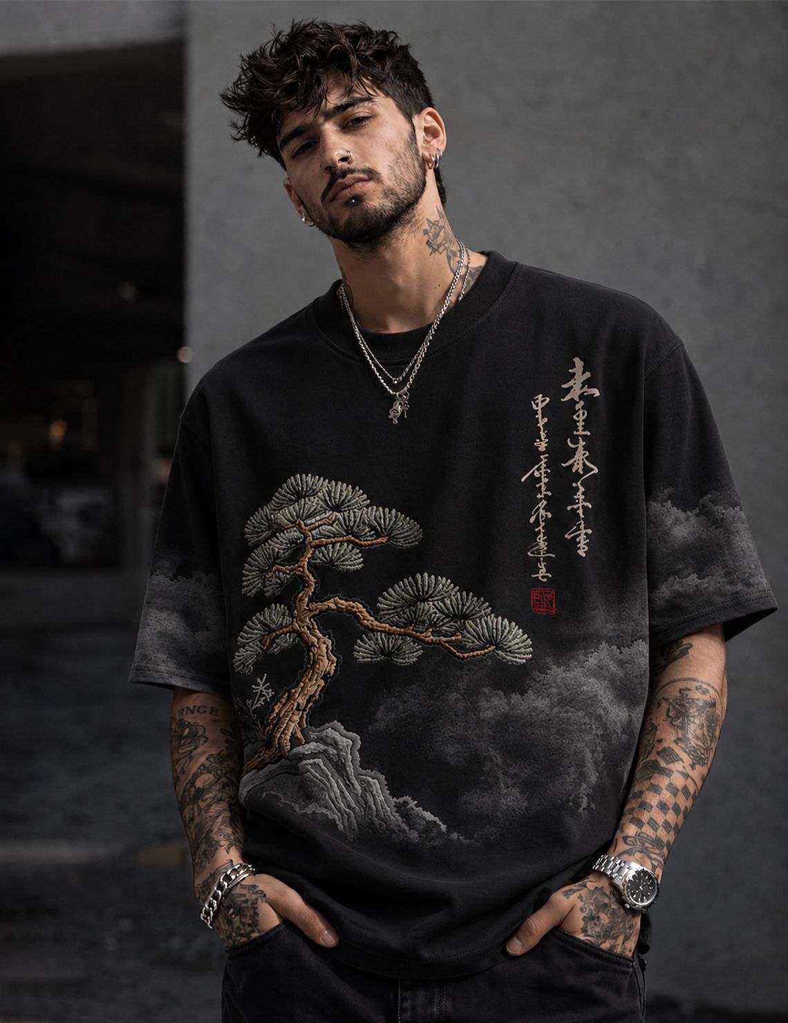force Men Printed Round Neck Cotton Blend Black T-Shirt-picture-13