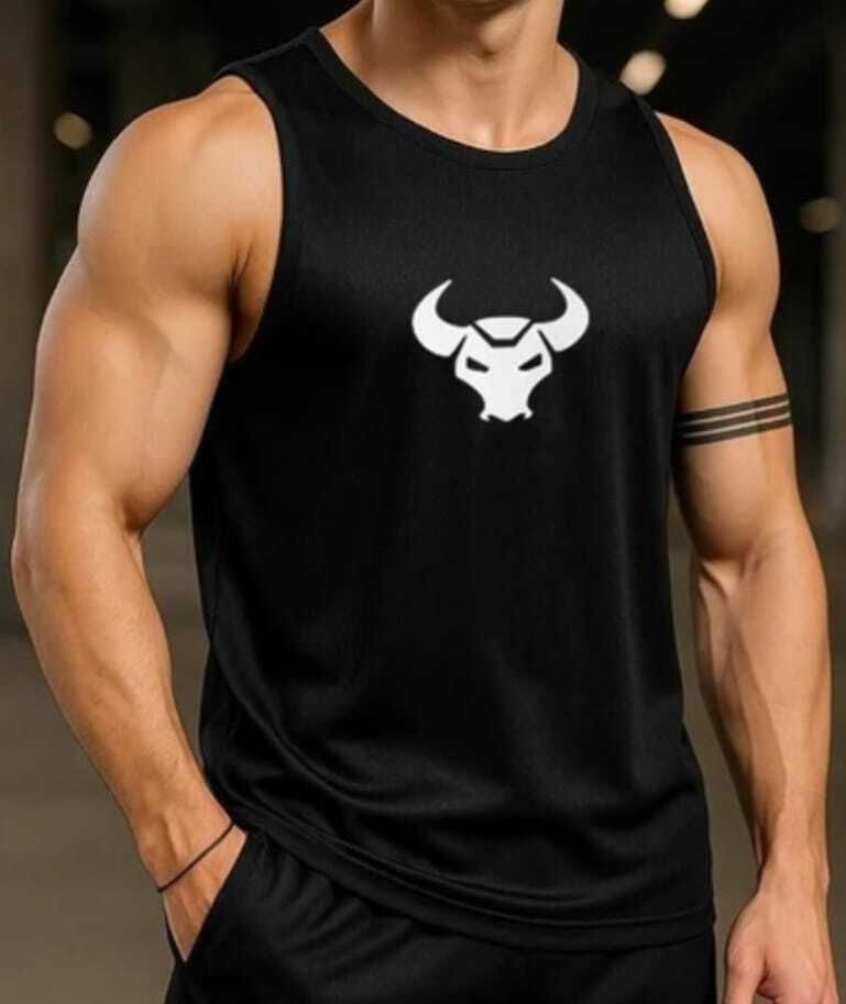 mathurgarments Men Printed Scoop Neck Cotton Blend Black T-Shirt-picture-13