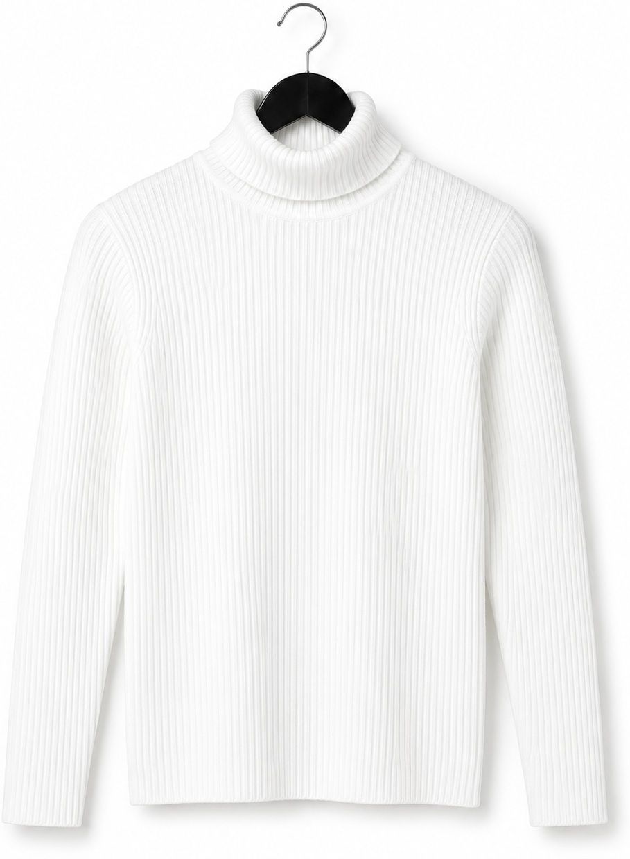 jackbuzz Men Solid High Neck White Sweater-picture-48