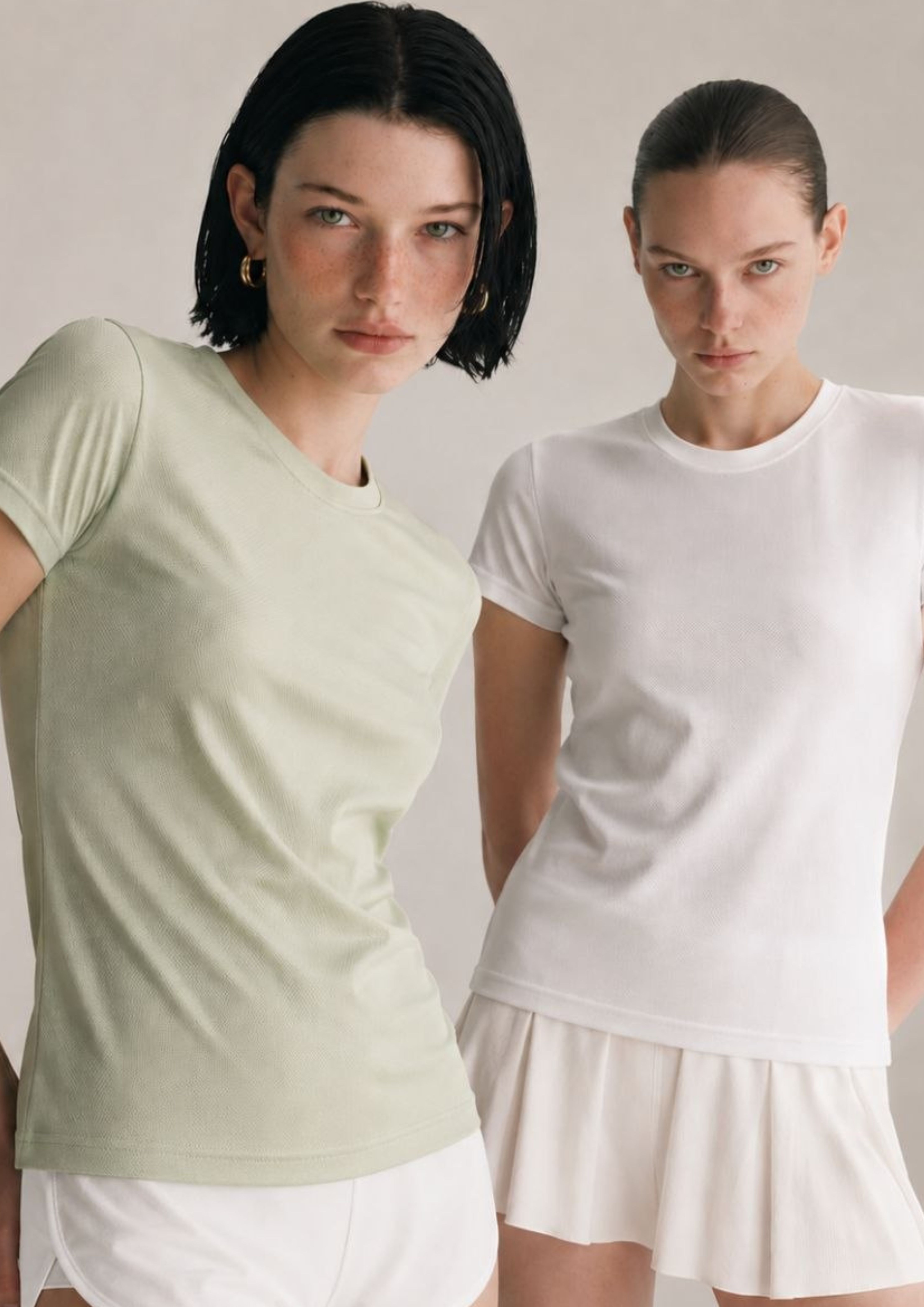 carlo magno Pack of 2 Women Solid Round Neck Polyester White, Light Green T-Shirt-picture-45