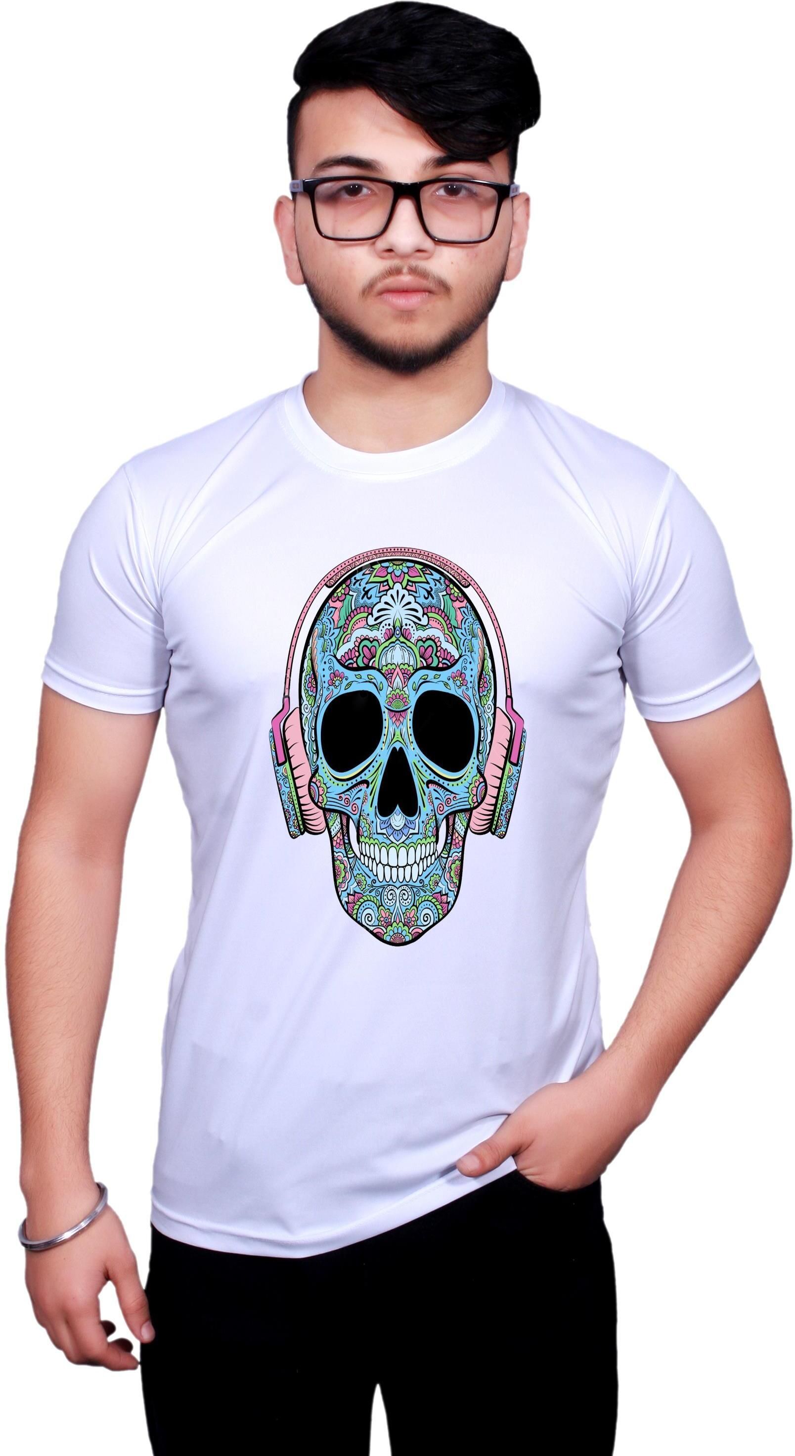 monkash trend Men Printed Round Neck Polyester Multicolor T-Shirt-picture-31
