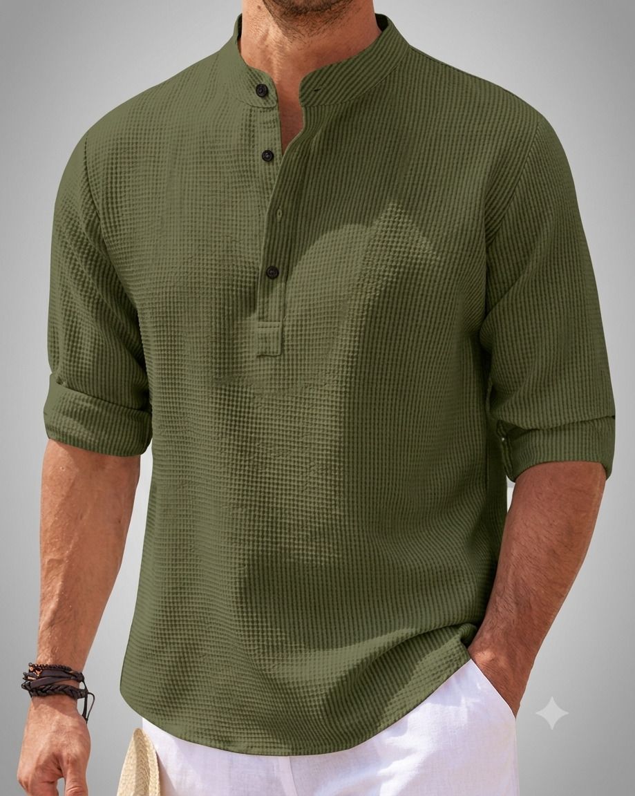rufica Self Design Cotton Blend Straight Kurta for Men-picture-15