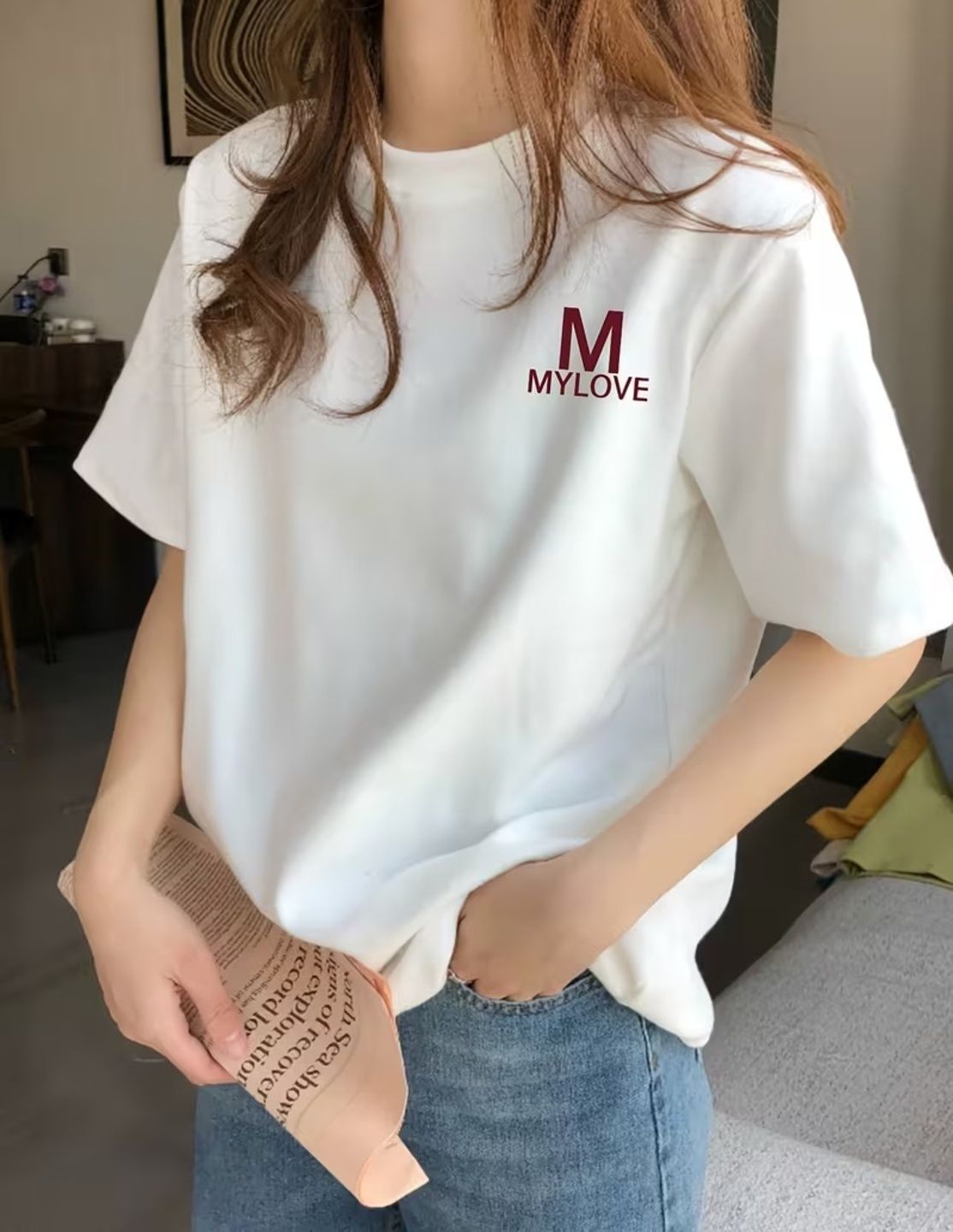elbatross Women Graphic Print Round Neck Cotton Blend White T-Shirt-picture-20