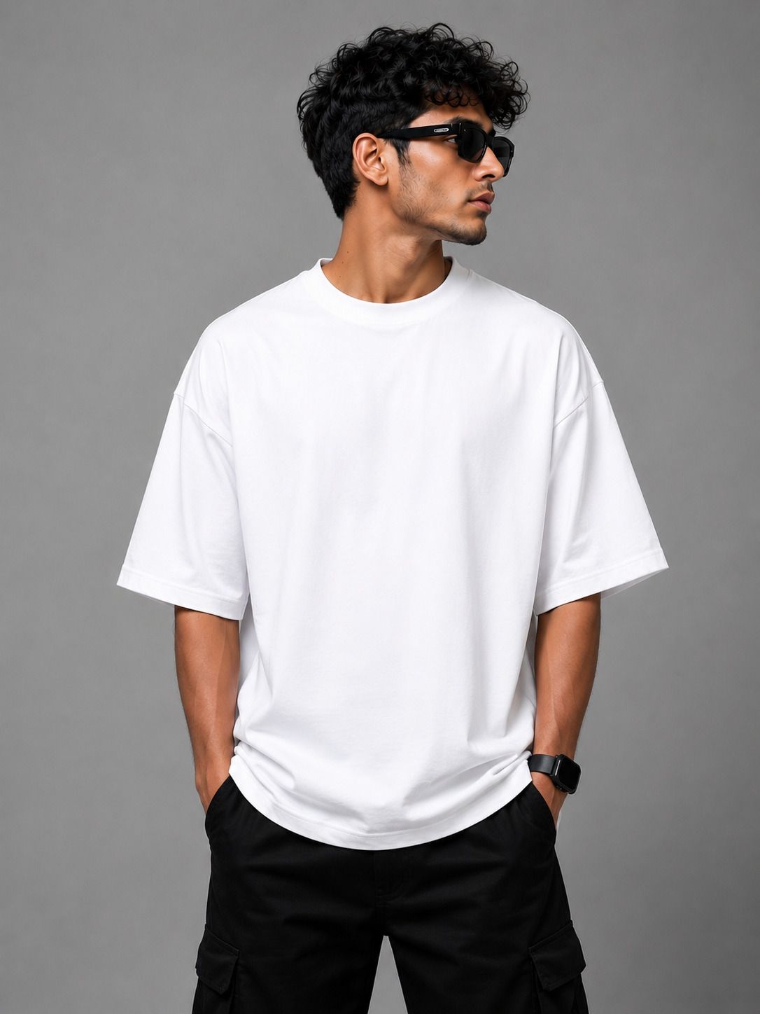 Men Solid, Printed, Graphic Print, Tribal Print, Typography Round Neck Pure Cotton White T-Shirt-image-22