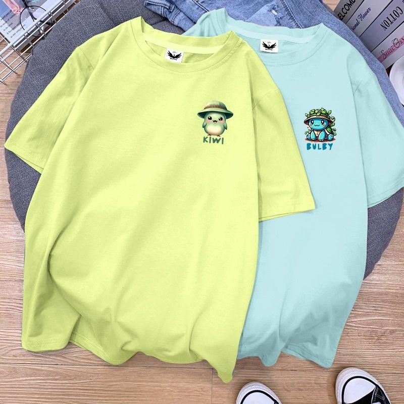 Pack of 2 Women Graphic Print Round Neck Pure Cotton Multicolor T-Shirt-image-25
