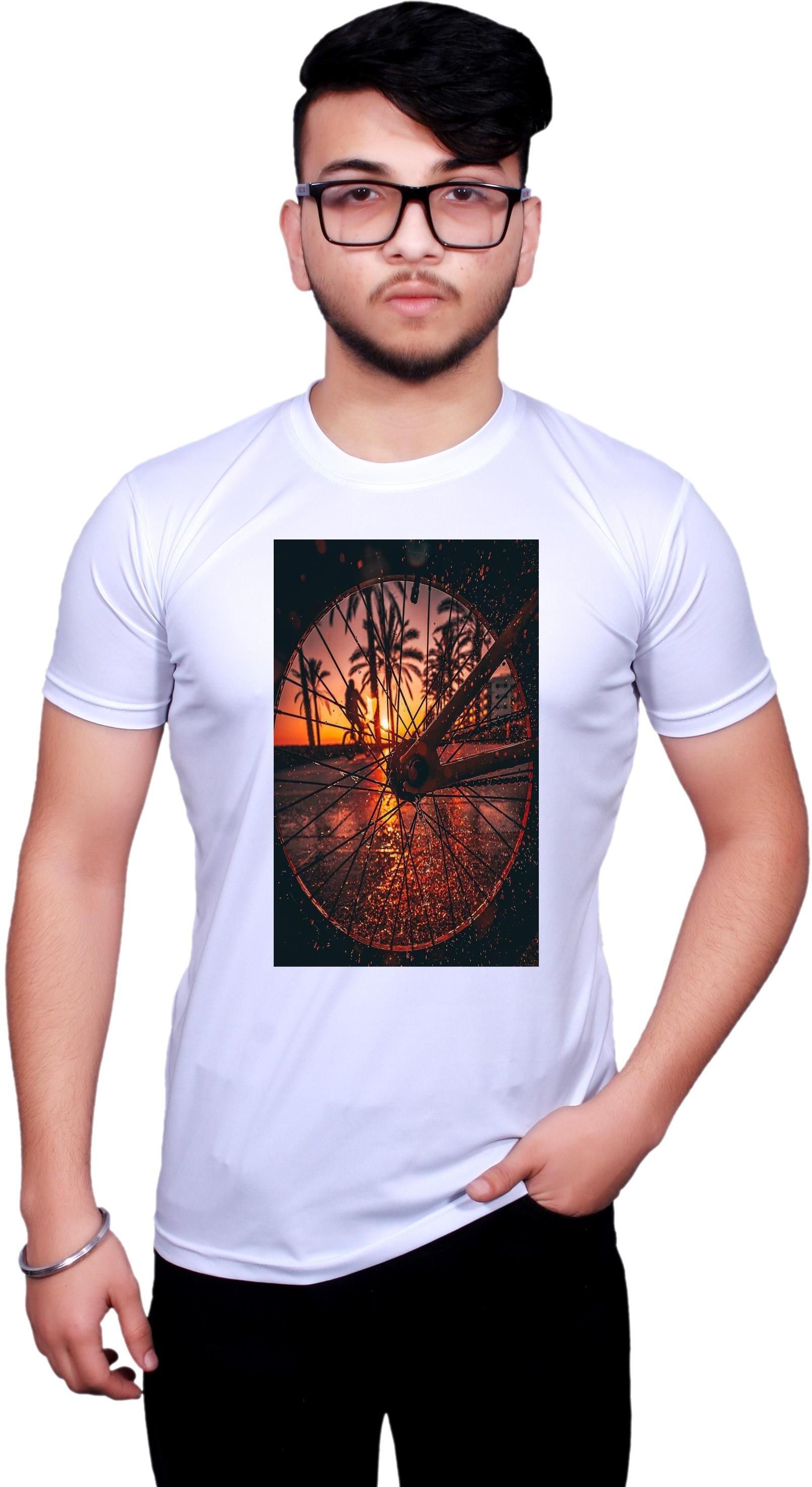 monkash trend Men Printed Round Neck Polyester Multicolor T-Shirt-picture-38