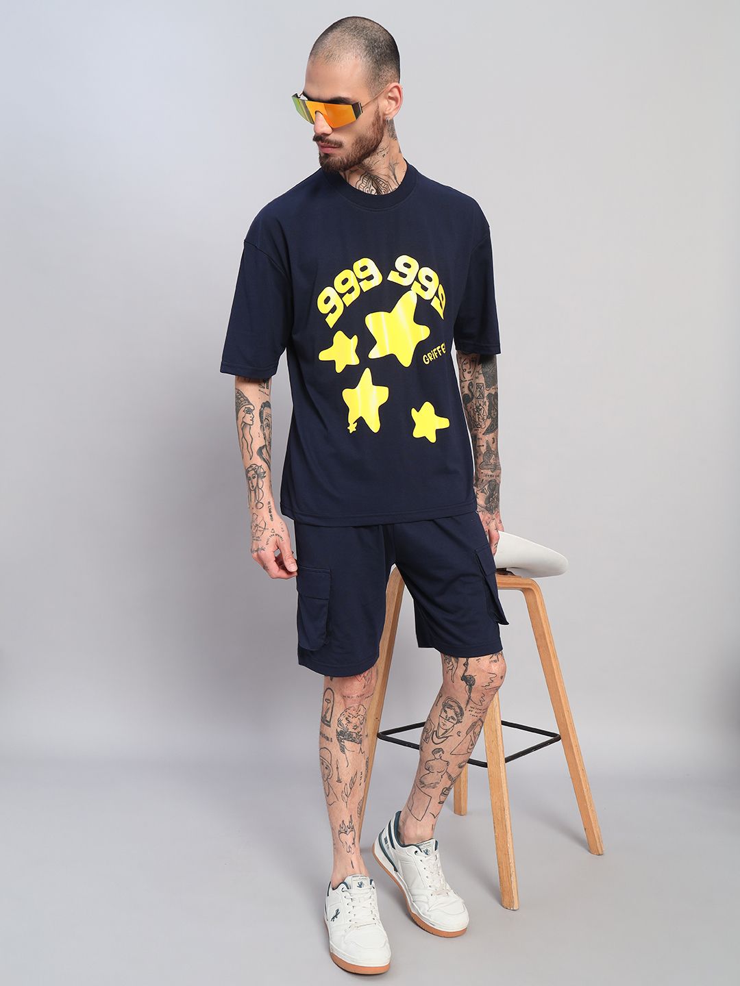 griffel Tshirt Regular Shorts Co-ords Set-picture-22