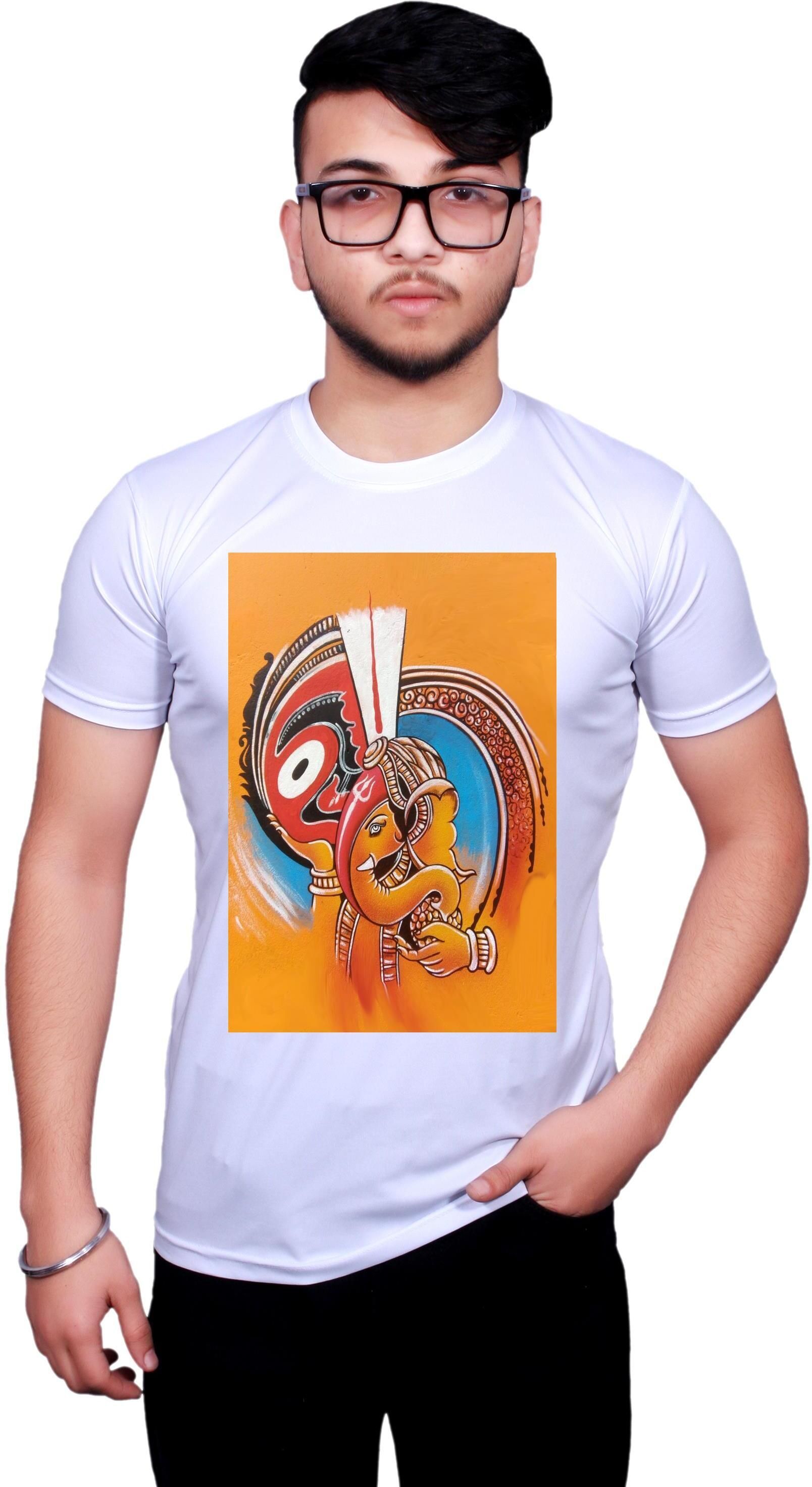 monkash trend Men Printed Round Neck Polyester Multicolor T-Shirt-picture-7