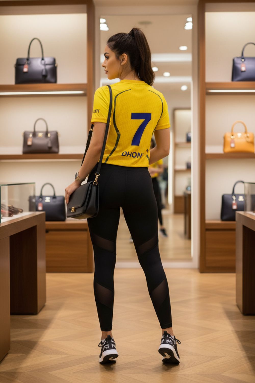 shanvi Women Graphic Print Round Neck Polycotton Yellow T-Shirt-picture-24