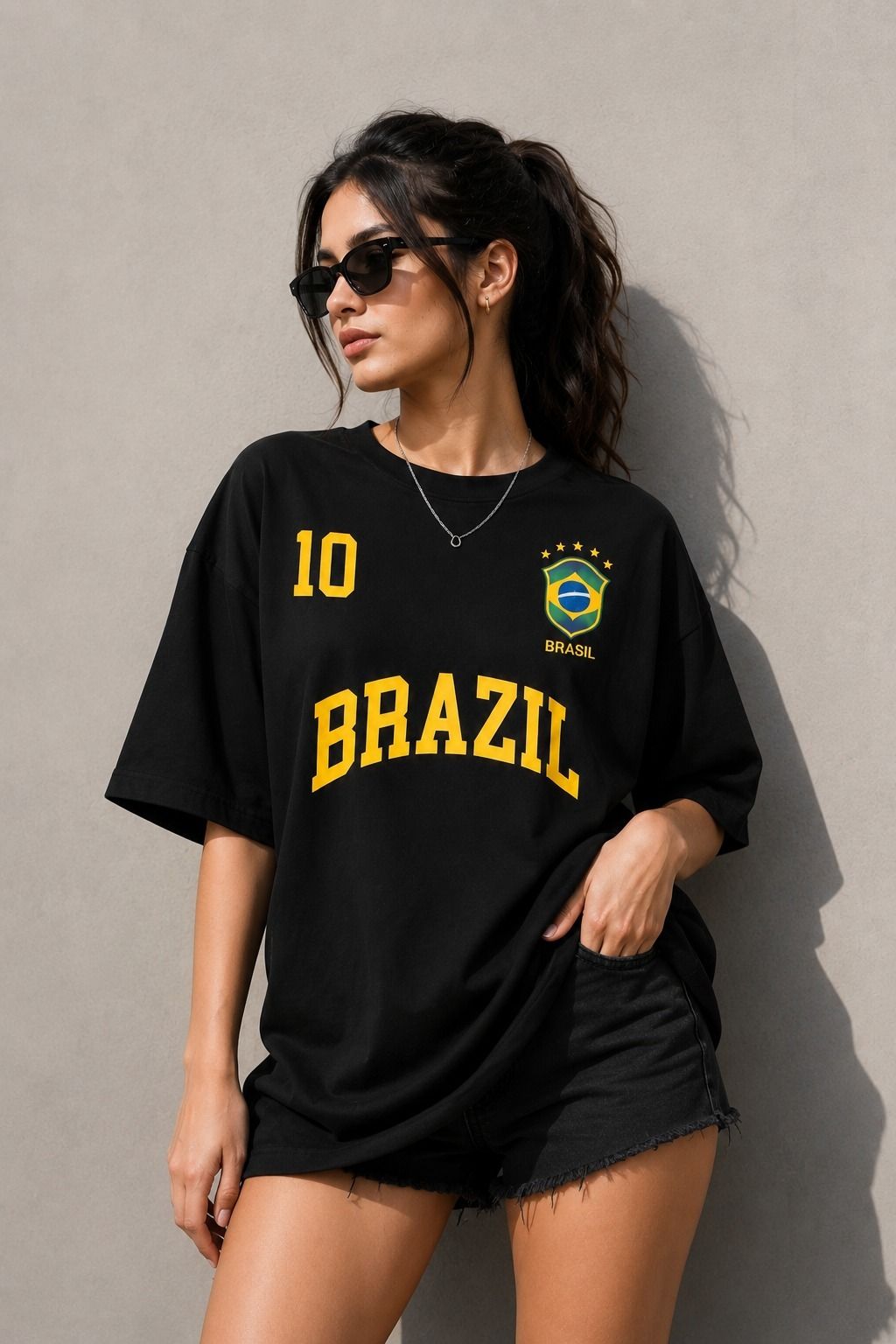 cocloth Women Graphic Print Round Neck Cotton Blend Black T-Shirt-picture-15