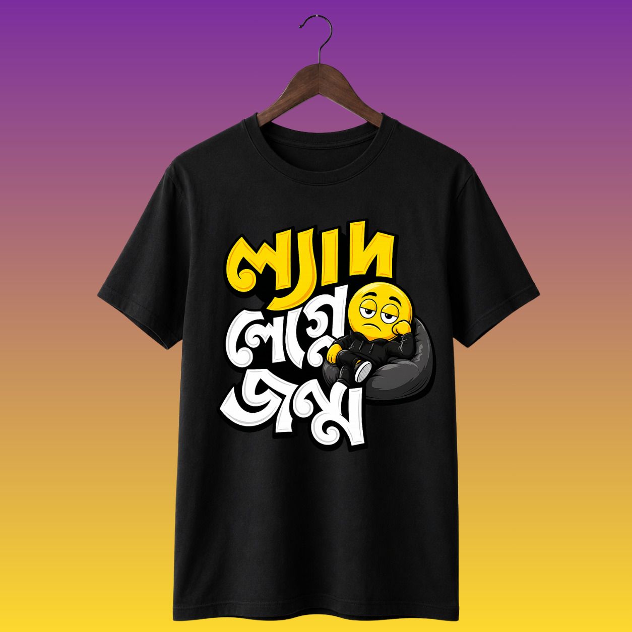 Men Graphic Print Round Neck Cotton Blend Black T-Shirt-image-37