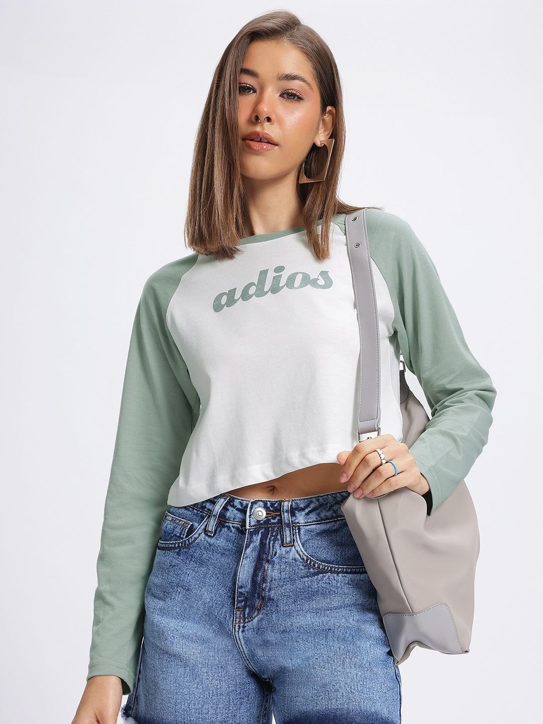 glitchez Women Printed Round Neck Cotton Blend Green T-Shirt-picture-25