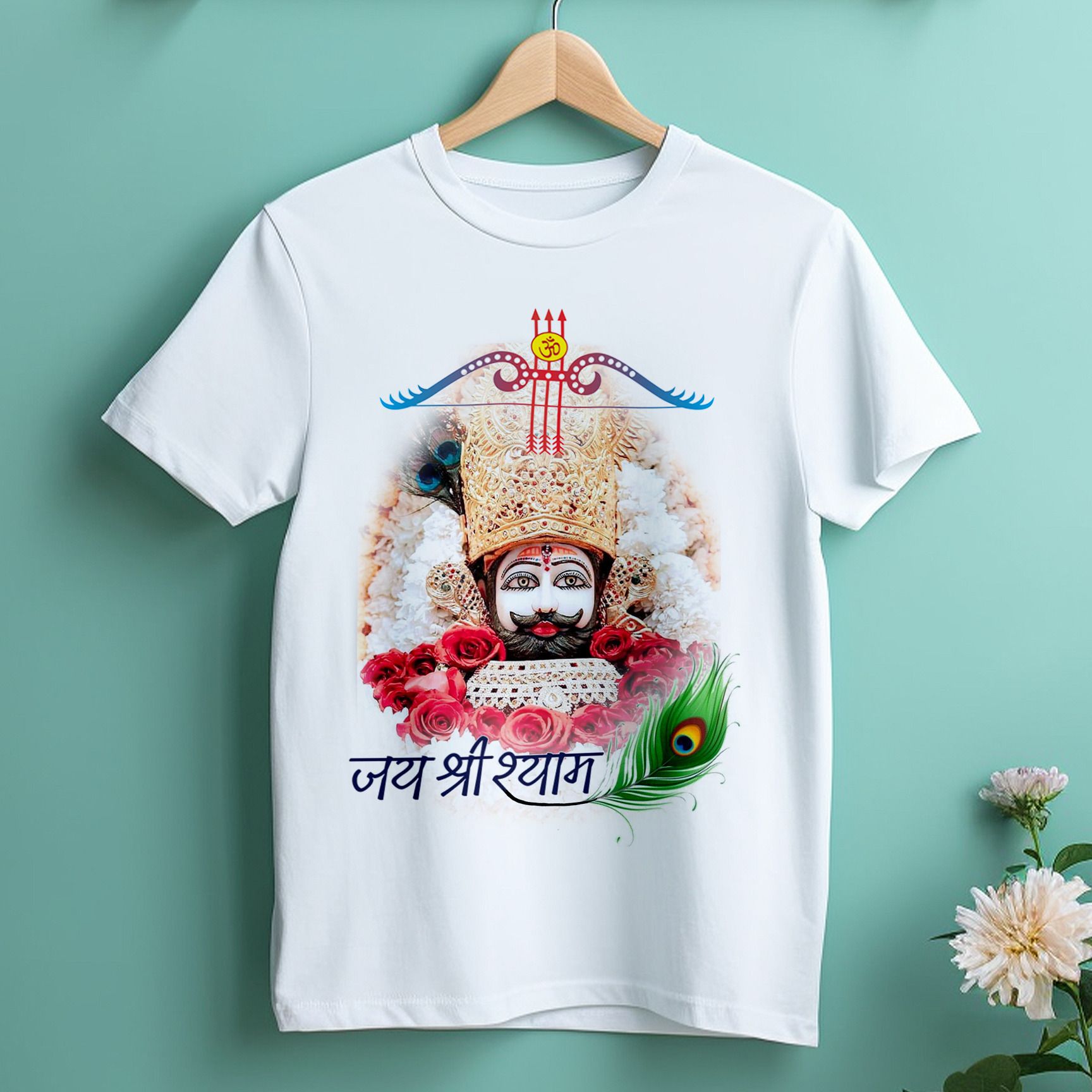 streetwear fashion Men Printed Round Neck Polyester White T-Shirt-picture-44