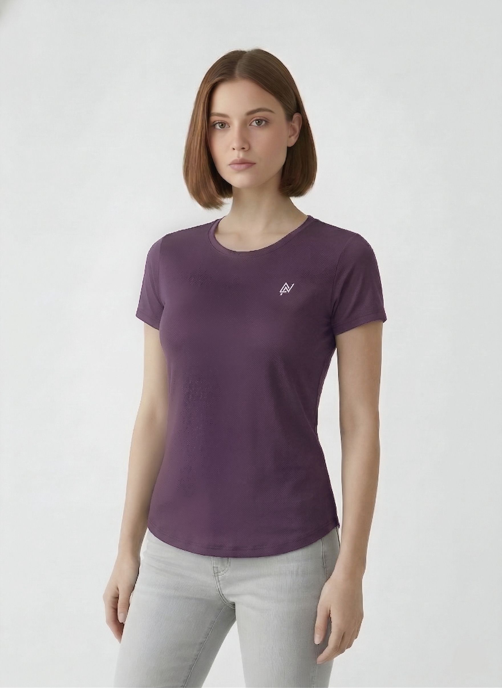 nexsus apparels Women Solid Round Neck Polyester Purple T-Shirt-picture-46