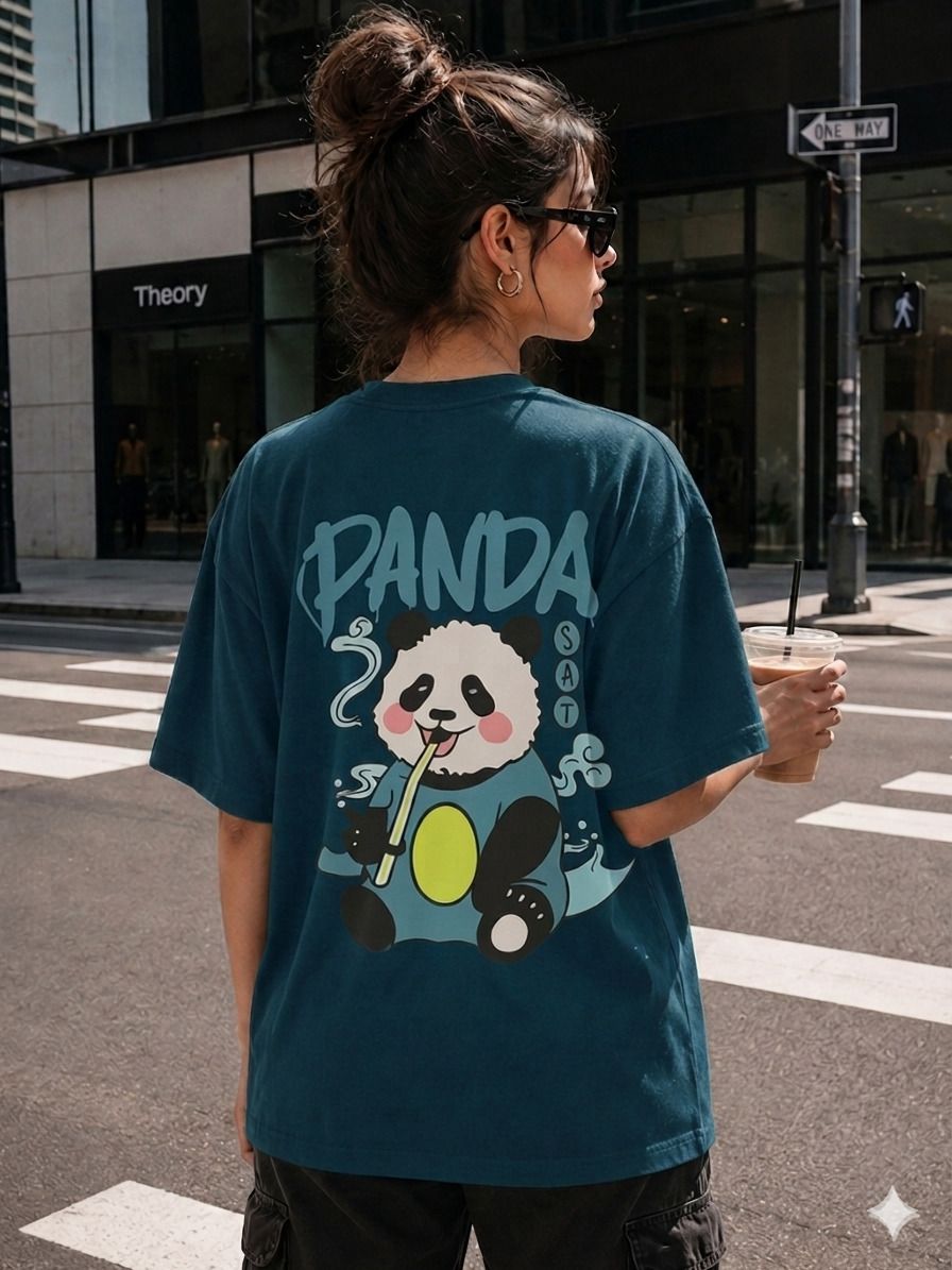 tromko Women Printed Round Neck Cotton Blend Blue T-Shirt-picture-23