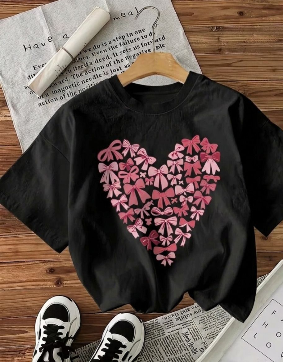 Women Printed Round Neck Pure Cotton Black T-Shirt-image-30