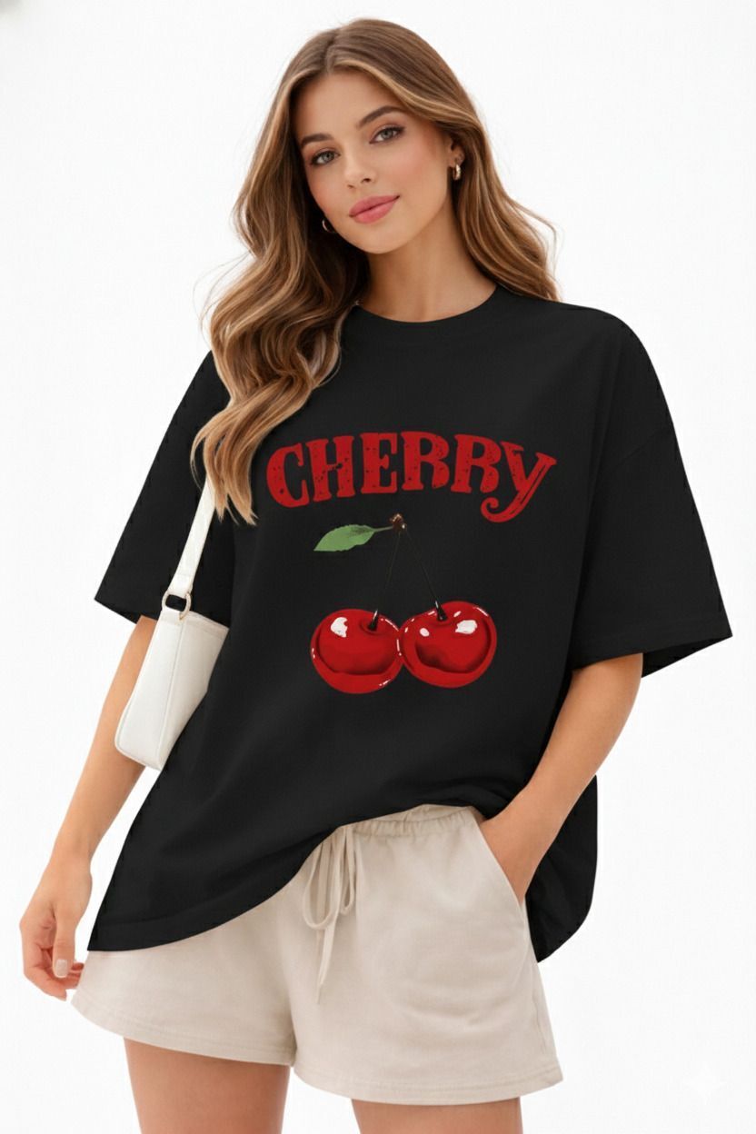 Women Graphic Print, Typography Round Neck Cotton Blend White T-Shirt-image-30