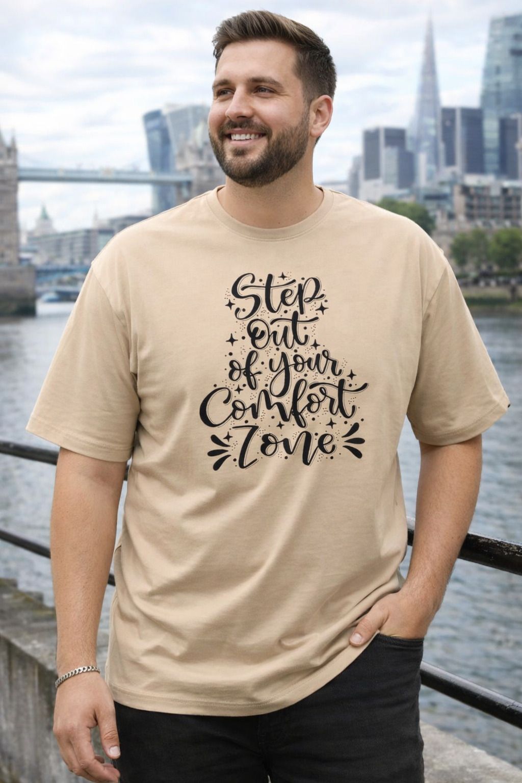 Men Typography Round Neck Pure Cotton Purple T-Shirt-image-27