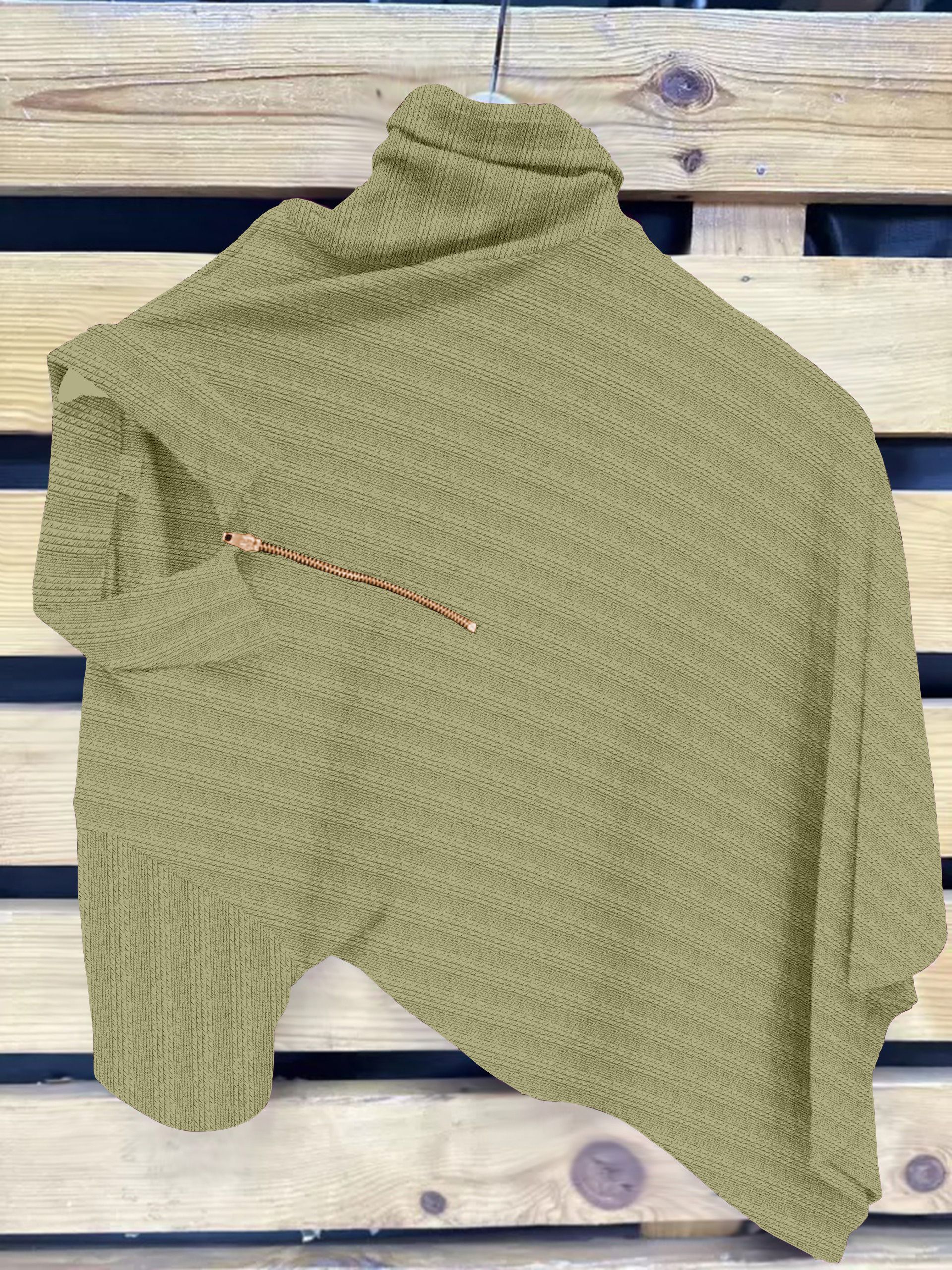 combraided Men Self Design Polo Neck Polycotton Green T-Shirt-picture-20