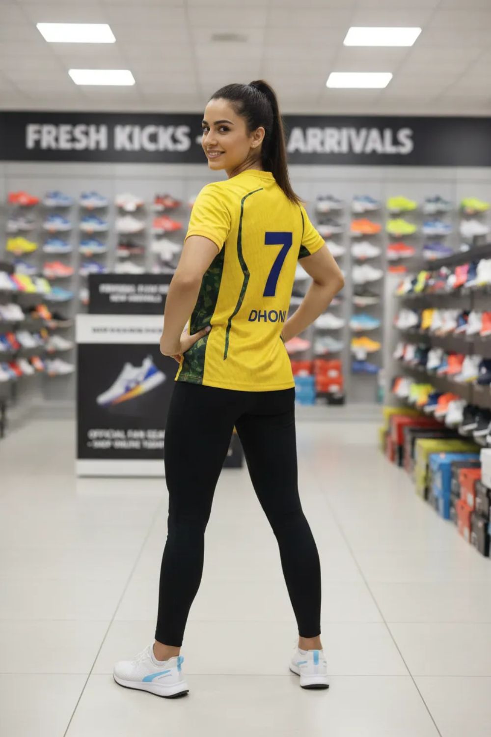 shanvi Women Graphic Print Round Neck Polycotton Yellow T-Shirt-picture-7
