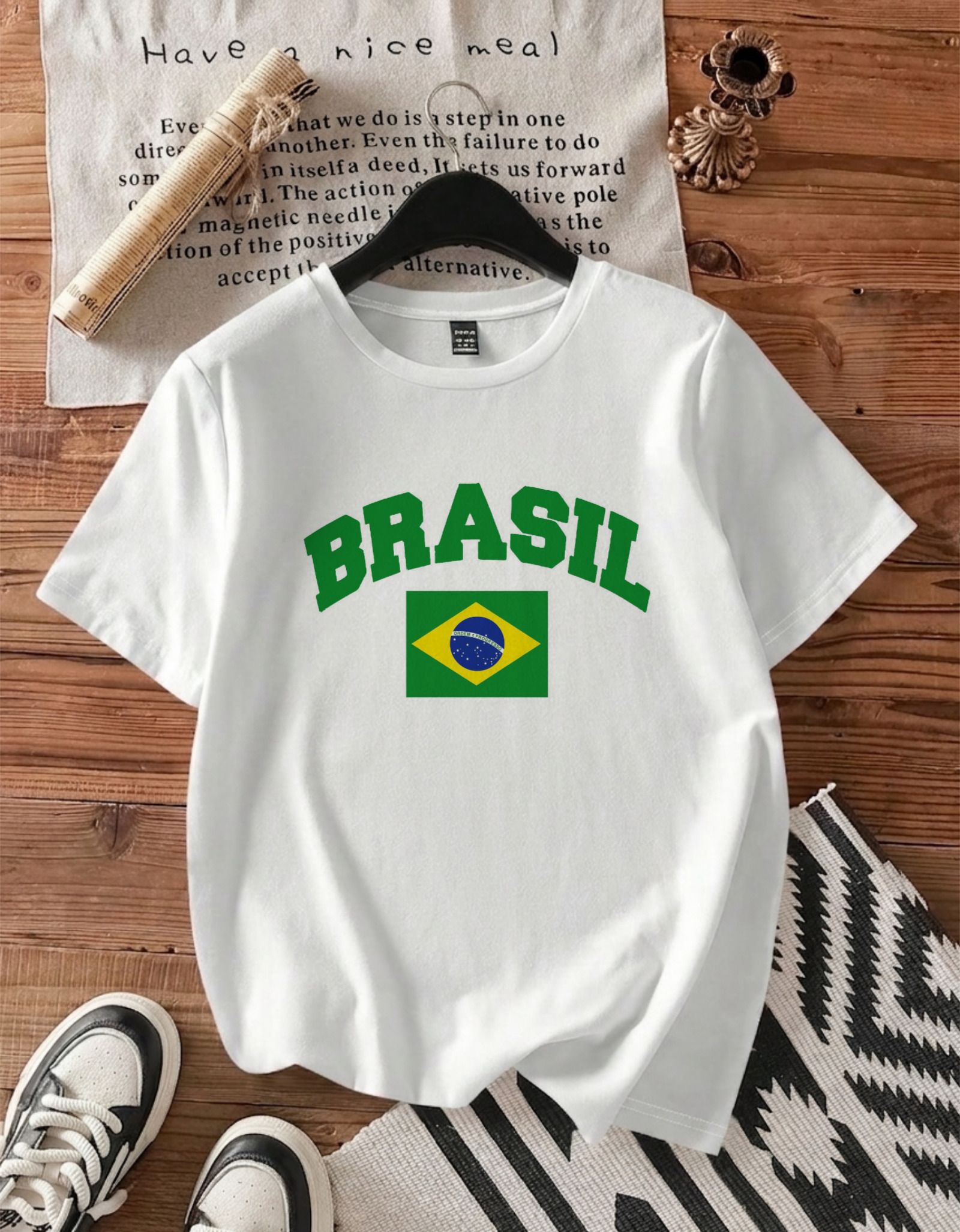 s p r g t Women Graphic Print, Typography Round Neck Polyester White T-Shirt-picture-14