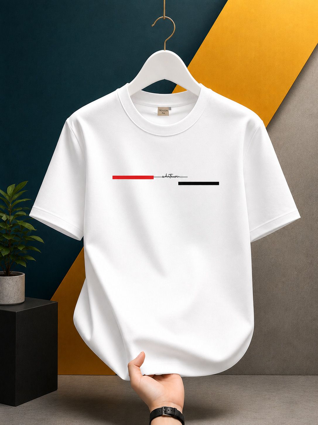 Men Graphic Print, Typography, Printed Round Neck Pure Cotton White T-Shirt-image-21